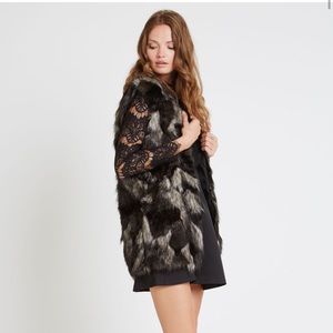 NWT BCBG oversized faux fur vest